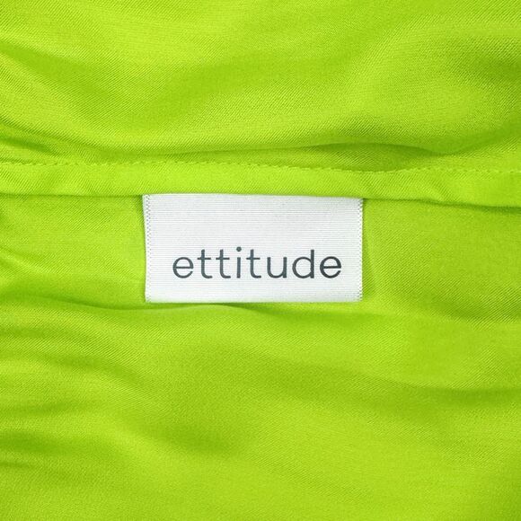 ettitude Sateen Shortie Shorts - Size Medium - Lime - Picture 4 of 8